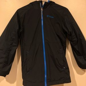 Boys medium black and blue Columbia winter jacket